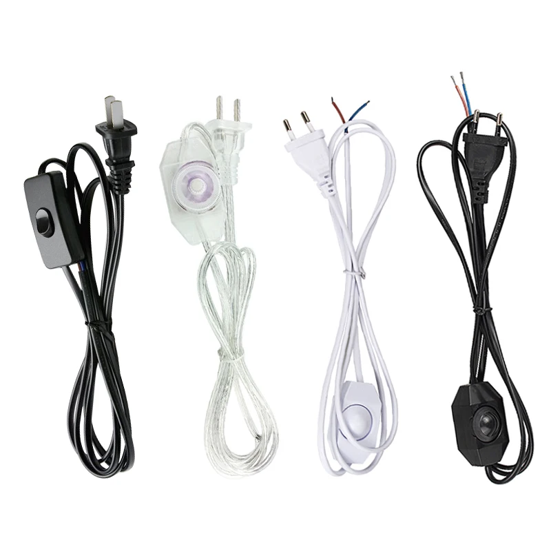 1.8M LED Dimmer Switch Cable Light Modulator Lamp Line Dimmer Controller For Table Lamp EU/US Plug 220V Electricity wire