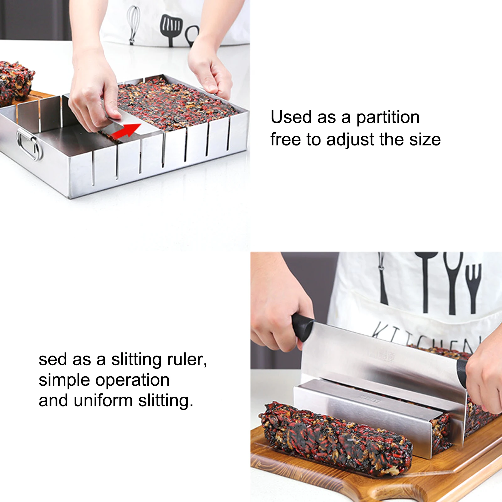 Ejiao cake mold box cutting strip mold cooling plate stainless steel slitter snowflake cake split case צדנית קירור למזון