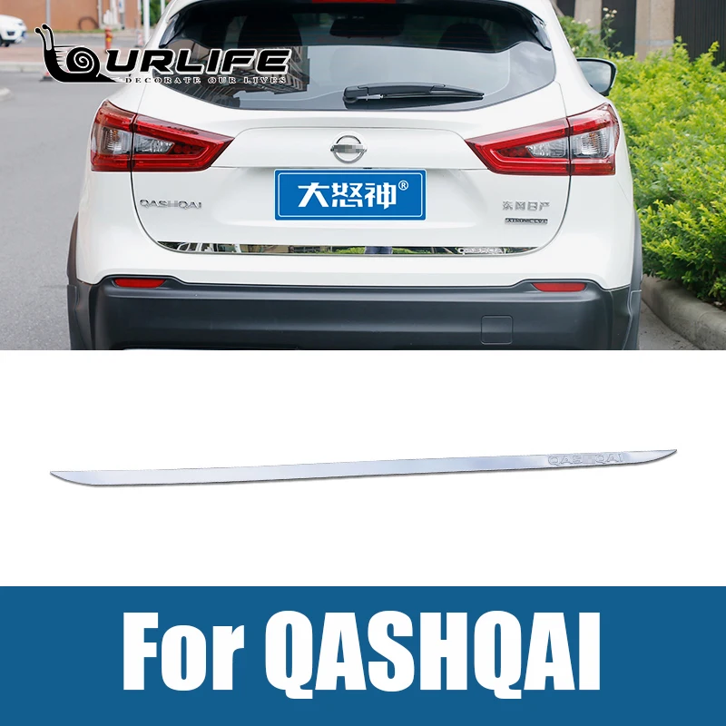 For Nissan Qashqai j11 2016-2021 ailgate Rear Door Bottom Cover Molding Trim Stainless Steel back door trim car Accessories