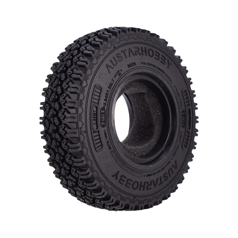 AUSTARHOBBY 4Pcs 1.55Inch Rubber Wheel Tires 90mm Tyre for RC Crawler Car MST JIMNY Axial AX90069 D90 TF2 Tamiya CC01 LC70