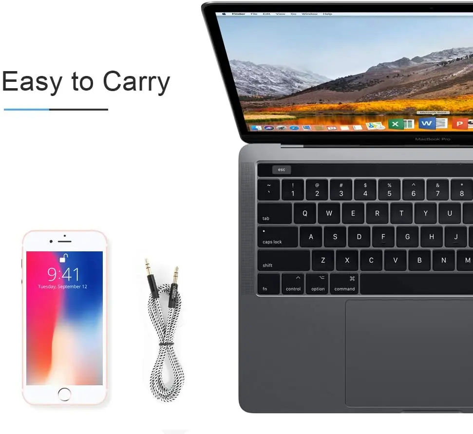 Aux cabo 3/6/10ft 3.5mm cabos de áudio estéreo auxiliar para o carro compatível com telefones fones de ouvido casa alto-falante estéreo