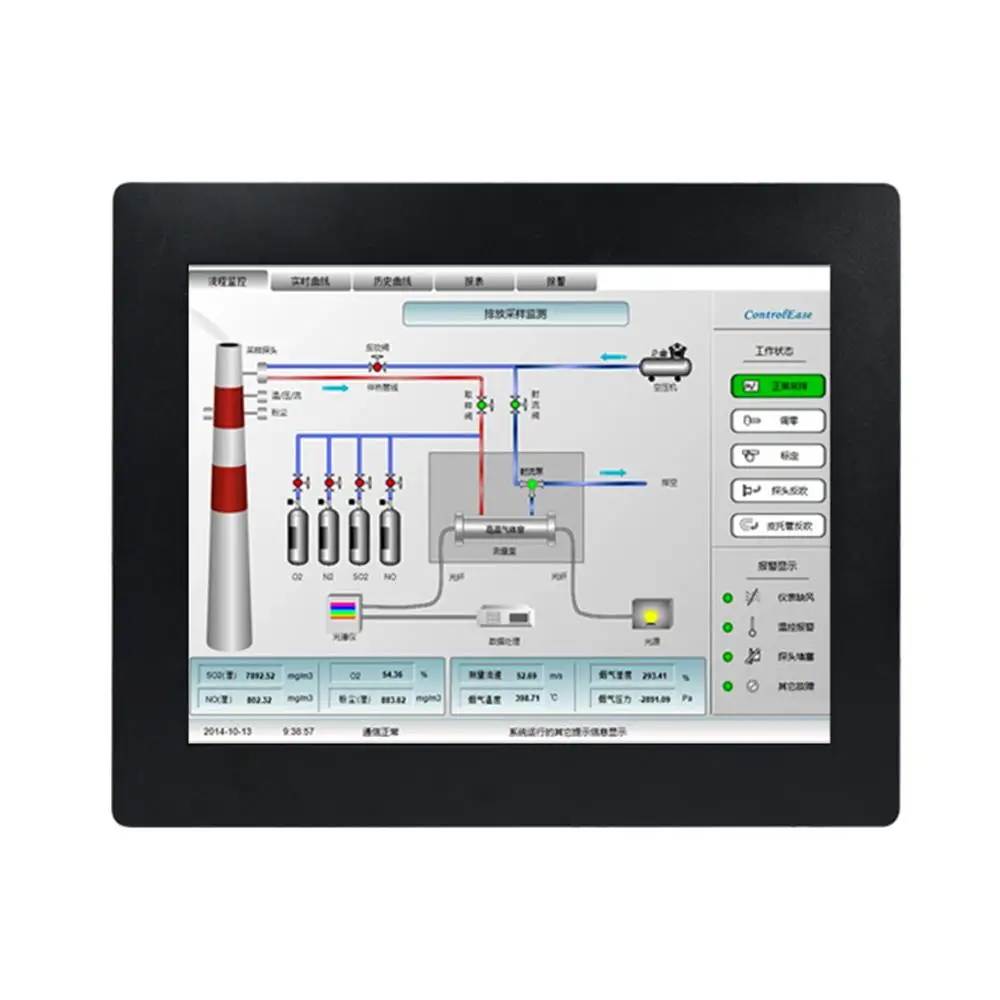 Panel PC Industri 17 inci layar sentuh resitif 5 kawat buatan Tiongkok, Windows 10 Linux Intel Celeron J1800 J1900 3855U i5 i7