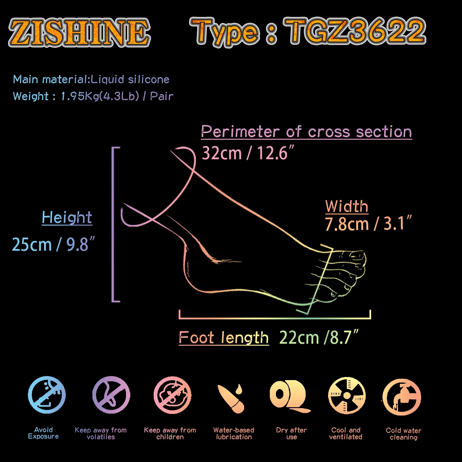 22cm Length Silicone Foot Model Cheerleader Girl Beautiful Simulation Stockings Feet Fetish Tattoo Shoes Jewelry Display TGZ3622