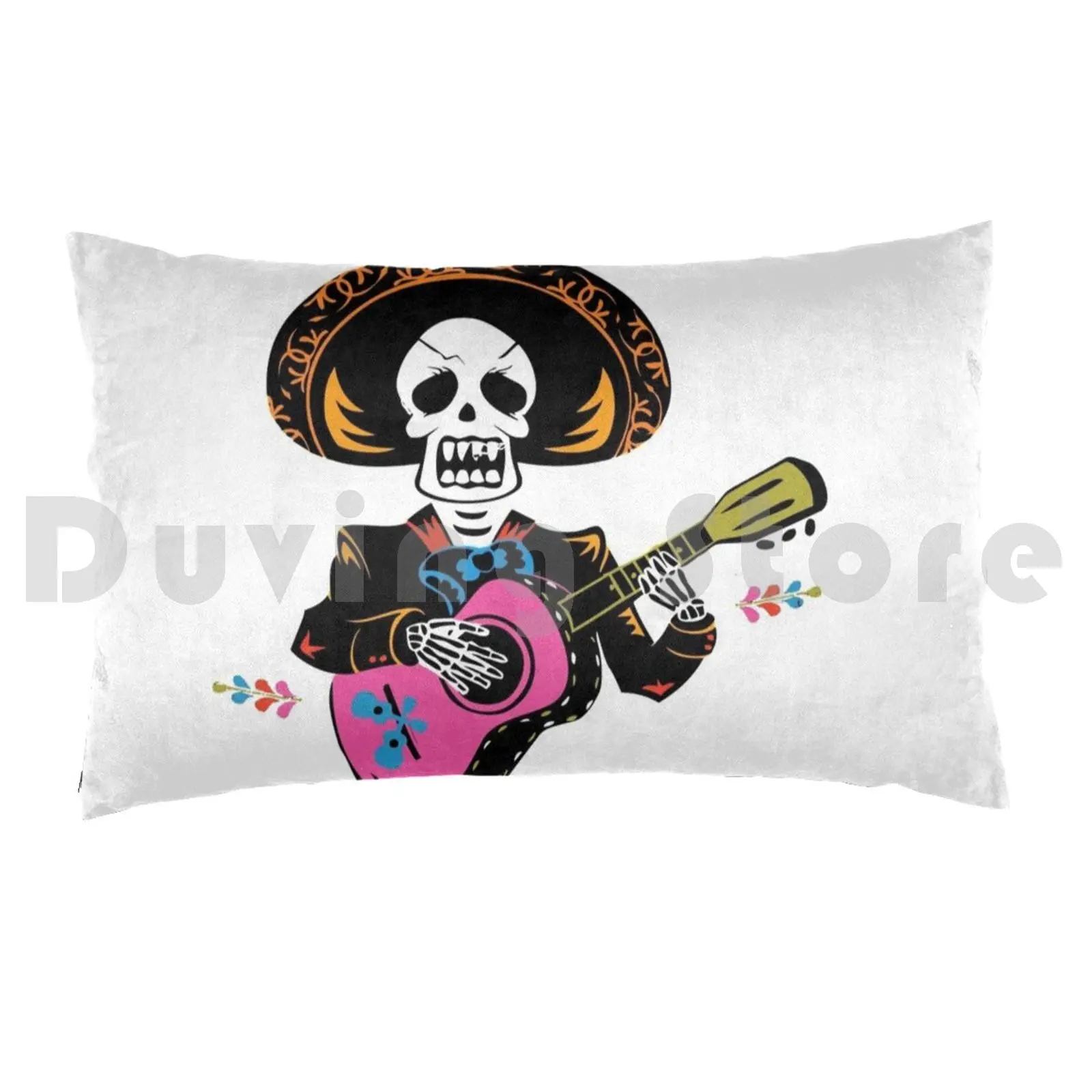 Mariachi Coco Pillow Case DIY 50*70 Coconut Films Movie Mexico Mariachi Colors Skull Mexican Skull Dead Music