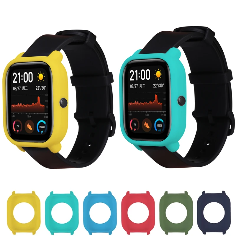 واقي شاشة لهاتف شاومي هوامي أمازفيت جي تي إس ساعة ذكية غطاء حماية لهاتف أمازفيت جي تي إس غلاف حماية لين من مادة البولي يوريثان