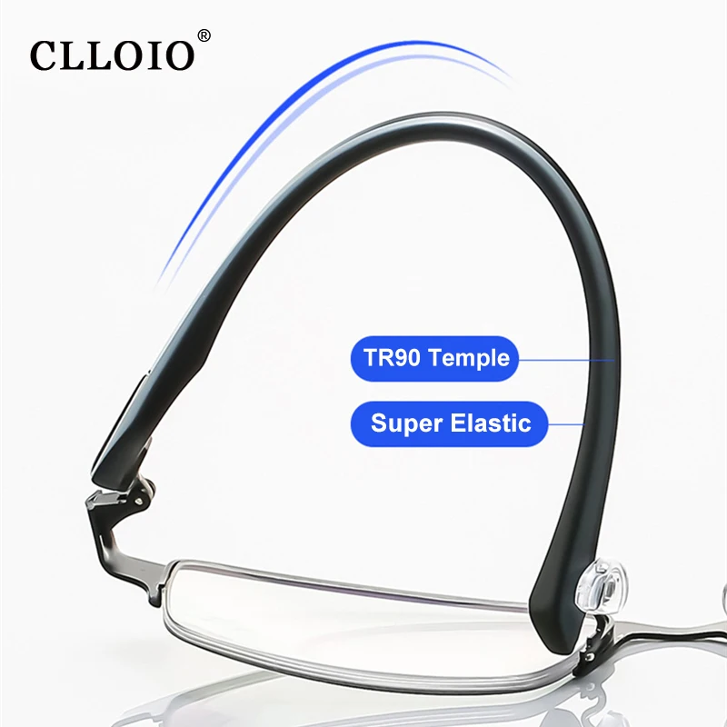 CLLOIO Business Office Reading Glasses For Men Women Multifocal Progressive Reading Glasses Anti Blue Light Presbyopic Eyewears