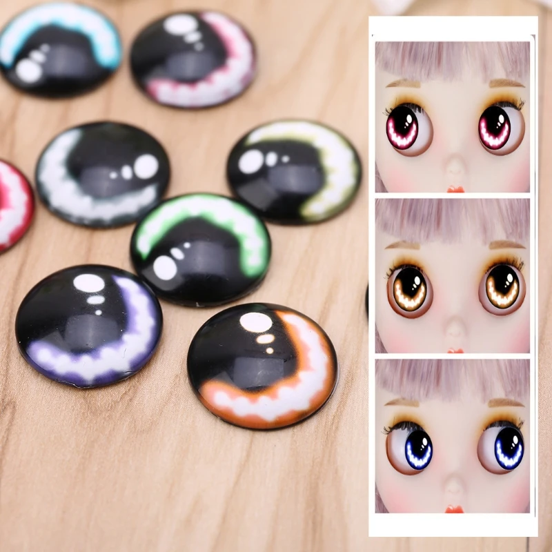 20pcs 8/12/18mm Glass Eyes DIY Crafts Eyeballs for Dinosaur Animal Eye