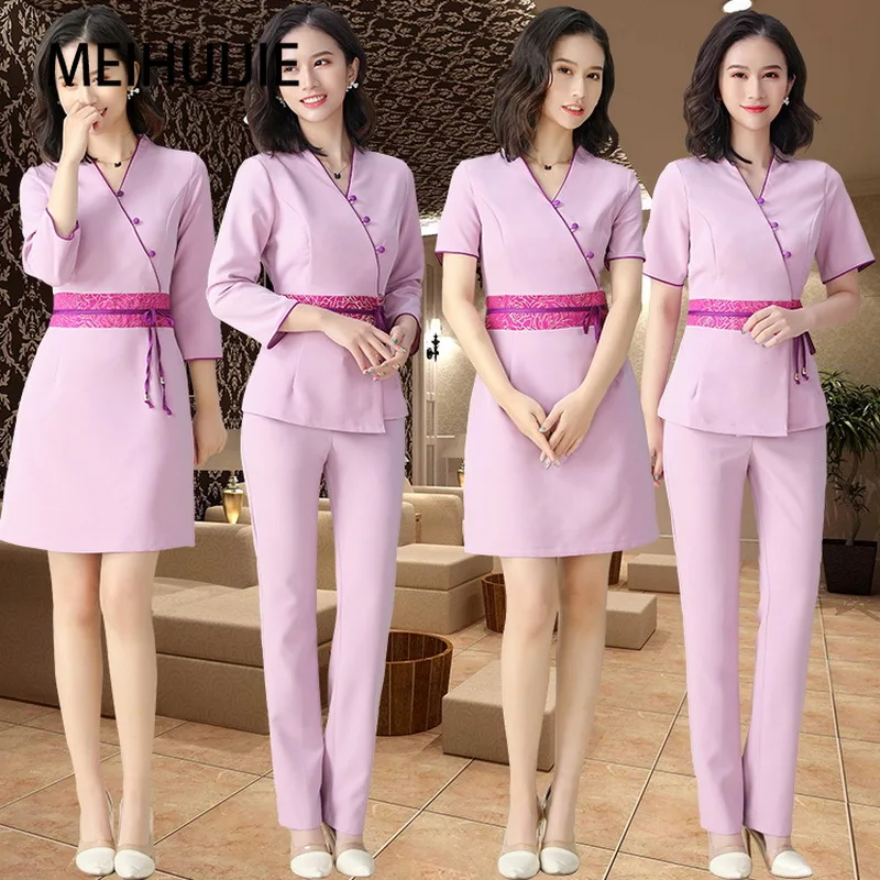 Massage uniforms uniform beauty salon work clothes cosme tologist clothing spa uniforms women beautician costume massage clothes