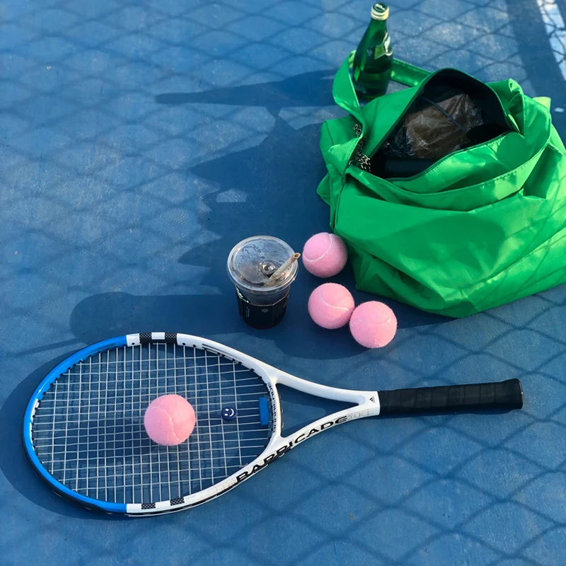 Pelotas de tenis rosas resistentes al desgaste para mujer, pelotas de entrenamiento elásticas de 66mm para principiantes, práctica de pelota de tenis para Club Escolar, paquete de 6 uds.