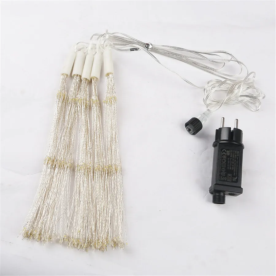 Fairy String Lights 600/1200 LED Outdoor Christmas Dandelion Firework Lights Waterproof Plug in Hanging Starburst Light