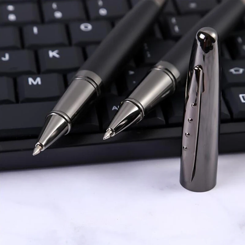 Hoge Kwaliteit Metalen 122 Roller Ball Pen 0.7Mm Gun Black Rubber Klassieke Business Kantoor Schoolbenodigdheden Schrijven