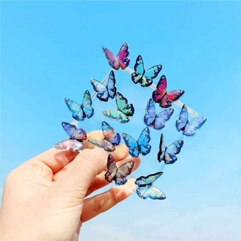 8 Color Resin Animal Butterfly Charms Beads for Jewelry Making Pendants Necklaces Cute Earrings DIY Handmade Accessories 2Pcs