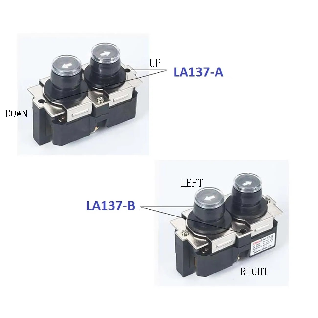 JDNN LA137 Electric Hoist Button Switch Crane Micro Control Switch Up Down Waterproof Pushbutton Switches LA137-A AC 250V 16A