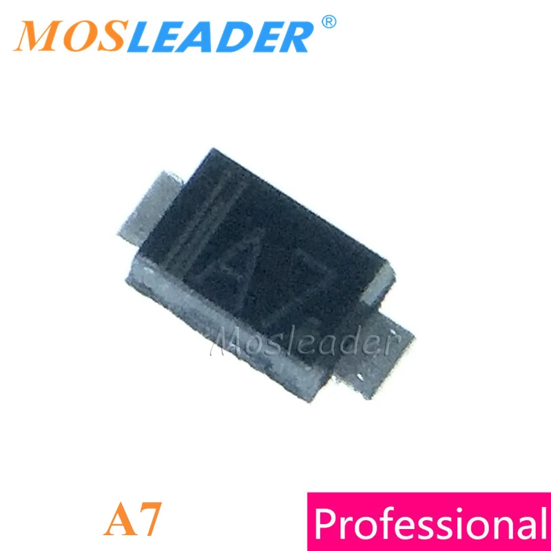 Mosleader 1N4007 A7 SOD123FL 3000PCS 1206 1KV 1000V 1A Thinner than SOD123 Made in China High quality