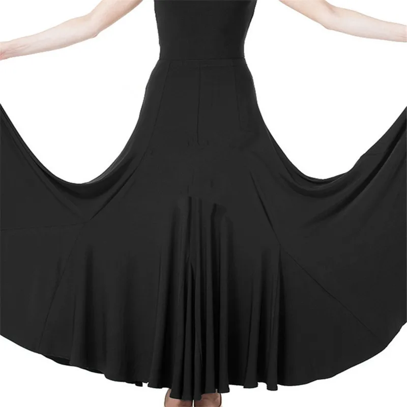 88CM Length Black/red/blue flamenco skirts ballroom dance skirts women\'s ballroom skirts standard waltz tango dance skirt