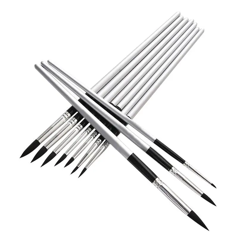 10pcs Artist Paint Brushes Set for Acrylic Oil Watercolor Gouache Paint Art Face and Body Professional Miniatures Painting Kit