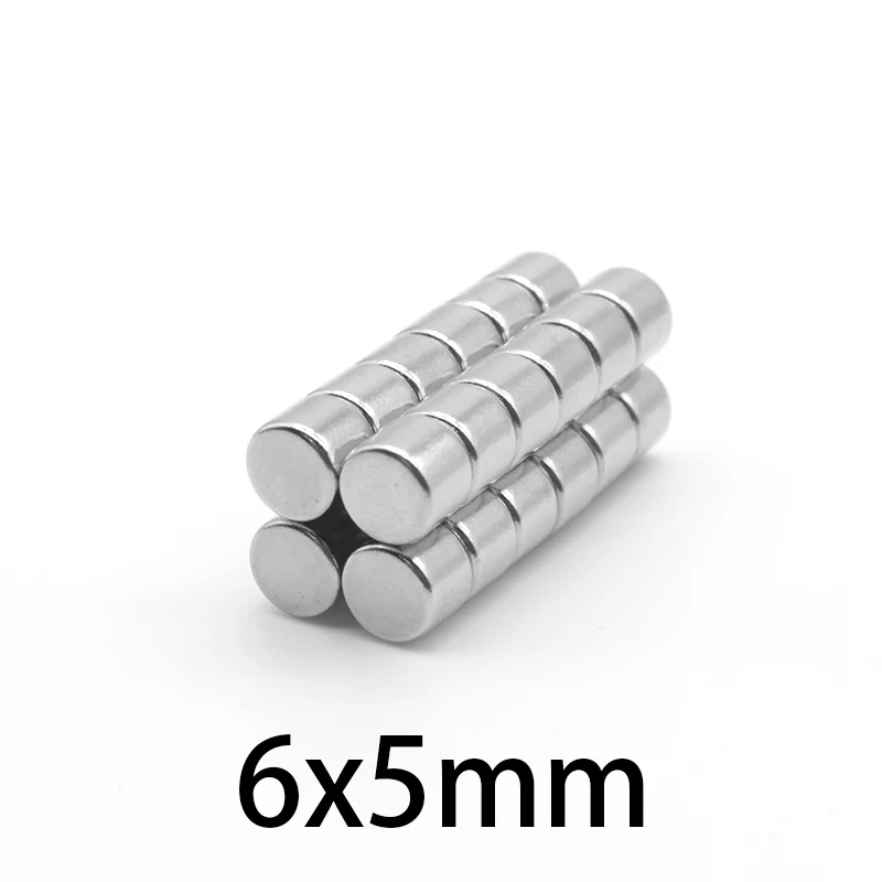 20~300PCS 6*5 mm Small Round Search Magnet 6x5 mm Rare Earth Neodymium Magnets 6mm x 5mm Powerful Strong Magnets Disc 6x5mm N35