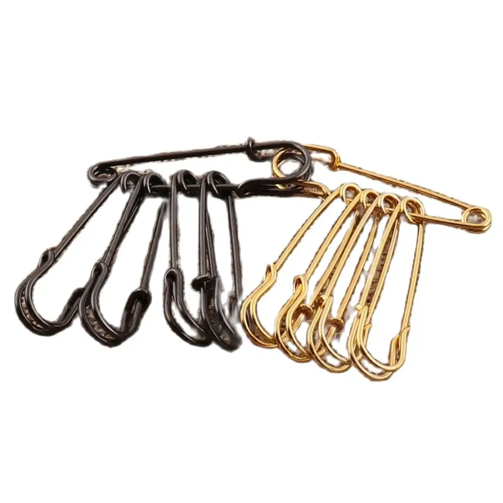 200 PCS Craft Black/Gold Safety Pins,Brooch Stitch Markers Safety Pins,Loops Charms Tag Jewelry Tag-1.5\