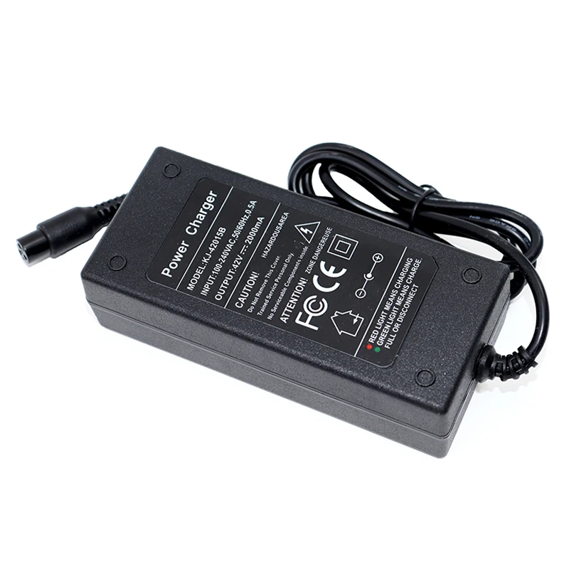 Cargador de batería de iones de litio, cargador de 36V, 2A, 10S, 42V, 2A, 18650, para AC 100V-240V, aviación, 9,0mm