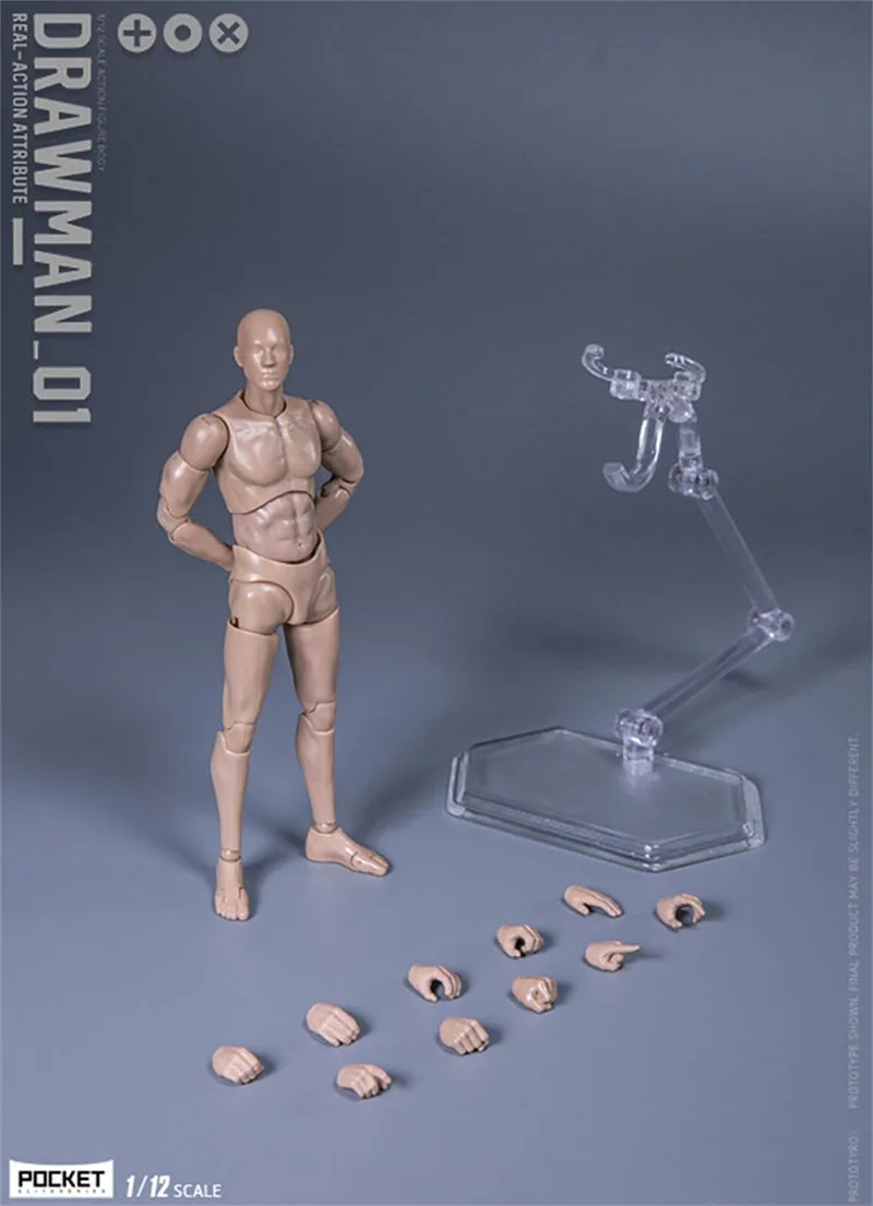 DAMTOYS DPS01 1/12 Male Action Figure Model 6'' Drawman Removable Joint Body Dolls