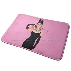 Audrey Hepburn ( Holly Golightly ) Breakfast Of With Cat Entrance Door Mat Bath Mat Rug Audrey Hepburn Art Audrey Hepburn