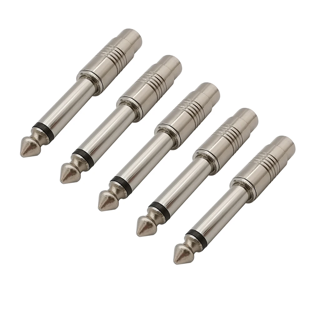 5Pcs/lot 6.5 mm Mono Audio Adapter 6.5 MM 1/4" Wtyk męski na RCA żeńskie gniazdo Audio Mono Adapter TS do użytku domowego KTV