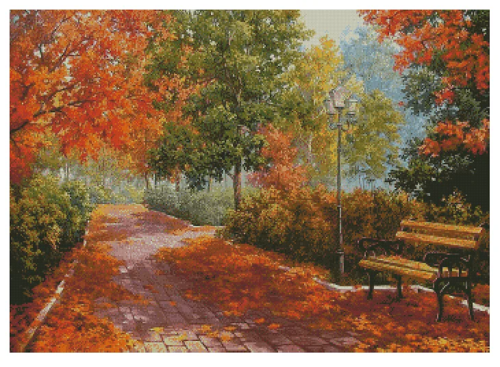 

Осенний сад, Alley, наборы для вышивки крестом, рукоделие, 18CT, вышивка без печати, счетная, высокое качество, счетное украшение ручной работы «сделай сам»