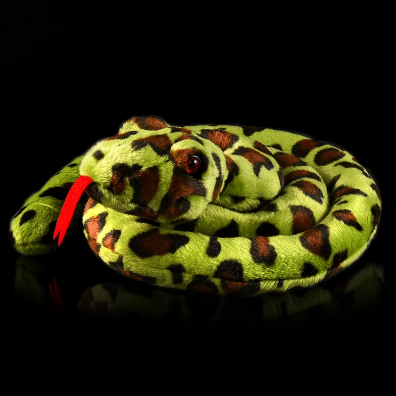 1pcs 30cm Lifelike Piebald Snake Python Snake Plush Toy Soft Stuffed Plush Dolls for Children Kids Party Toys