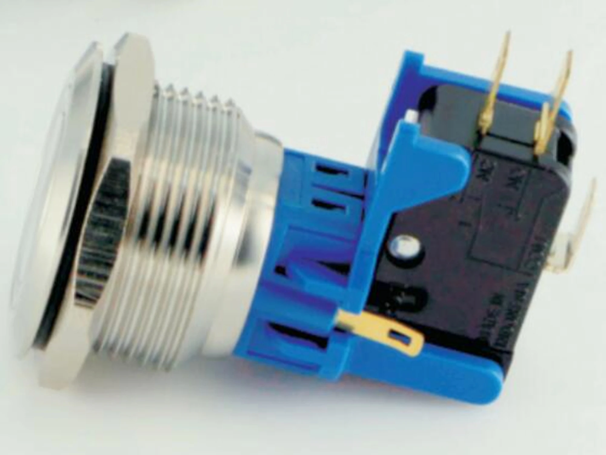 ELEWIND 30mm 15A مفتاح زر ضغط معدني كبير من نوع الإغلاق مع ضوء نقطة (موافقة PM301-LC-11ZD/S، موافقة UL)