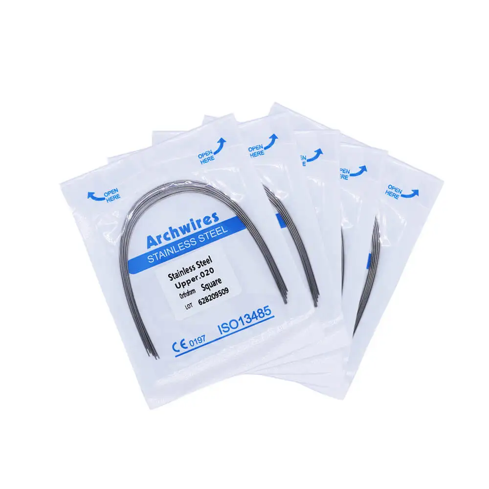 

Dentistry Orthodontics Stainless Steel Dental Wire 50 Pieces Orthoform Square Round Archwire Dentist Materials For Braces