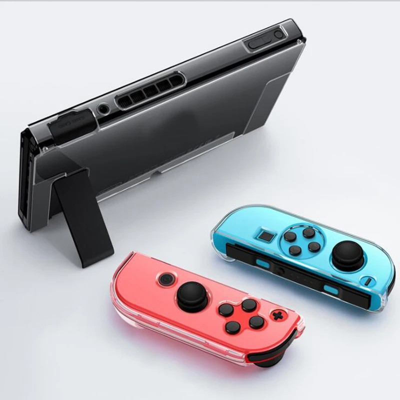 Clear PC Hard Case Protective Cover Shell for Nintendo Switch Console Joy-Con Controller Crystal Transparent Full Body Protector