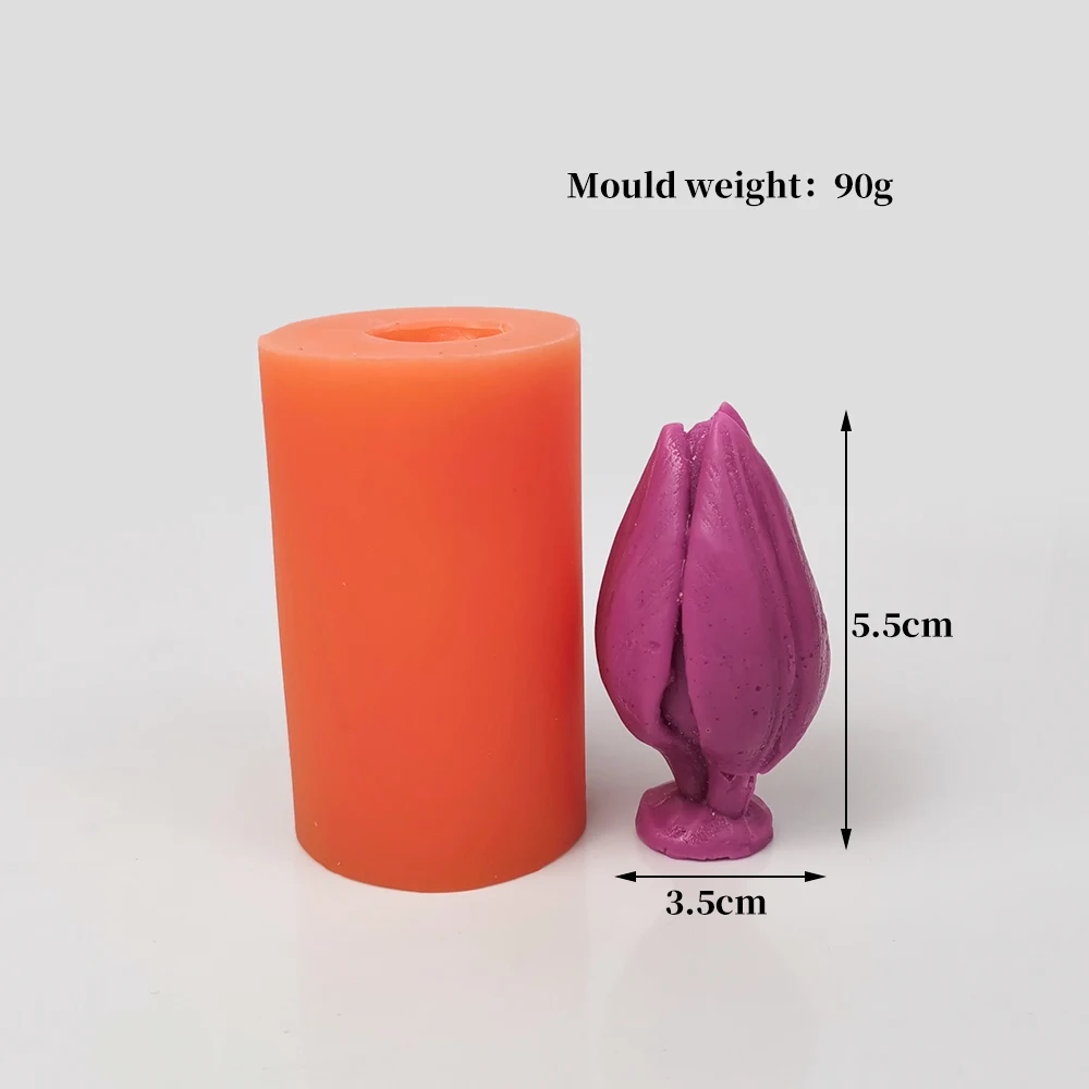 HC0368 New 3D Tulip Candle Mold Manual DIY Flower Soap Silicone Mold Silicone Mold Soap Form Soap Supplies