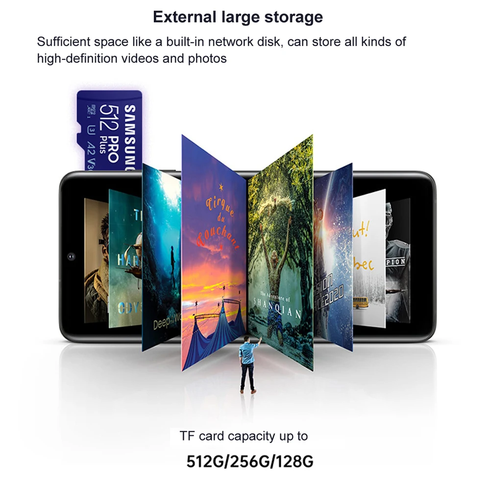 Samsung-cartão de memória u3 a2, 128gb, 256gb, 512gb, md pro plus tf até 180 mb/s, micro sdxc v30 4k, usado para drones dji e vídeo gopro