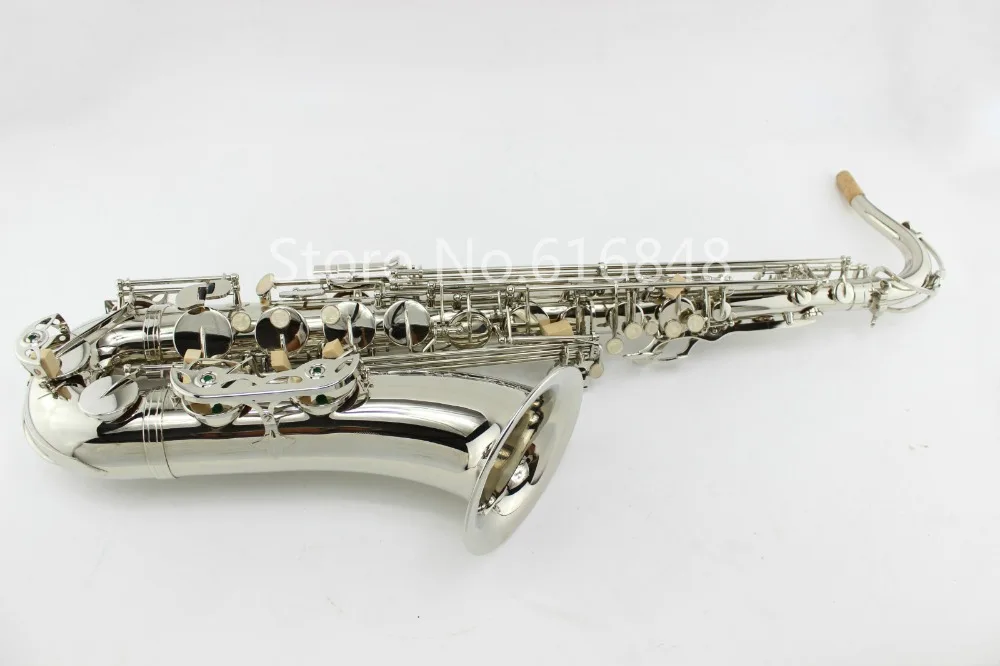 Bb Tenor Brass Nickel Plated Saxophone High Quality Playing Musical Instrument B Flat Sax with Case Mouthpiece Accessories