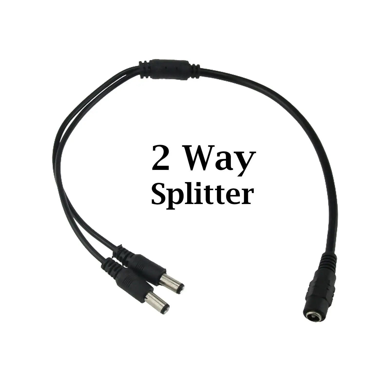 Imagem -02 - Way Cctv dc Power Splitter Cabo Adaptador para 12v 9v Psu Câmera de Segurança 2