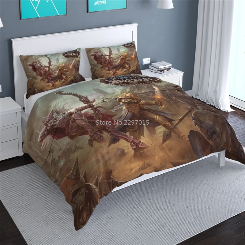 World of Warcraft WOW Alliance Horde Banner Flag Bedding Set Bed Linen Bedclothes Twin Full Queen King Duvet Cover Pillowcase image 4