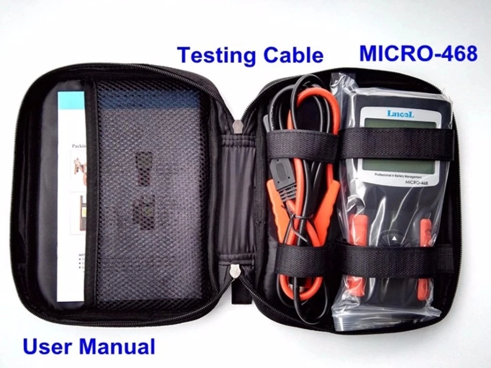 MICRO-468 Car Battery Tester Multi-language 12V 2000CCA Battery System Detect Automotive Bad Cell Battery Diagnostic Tool Tester