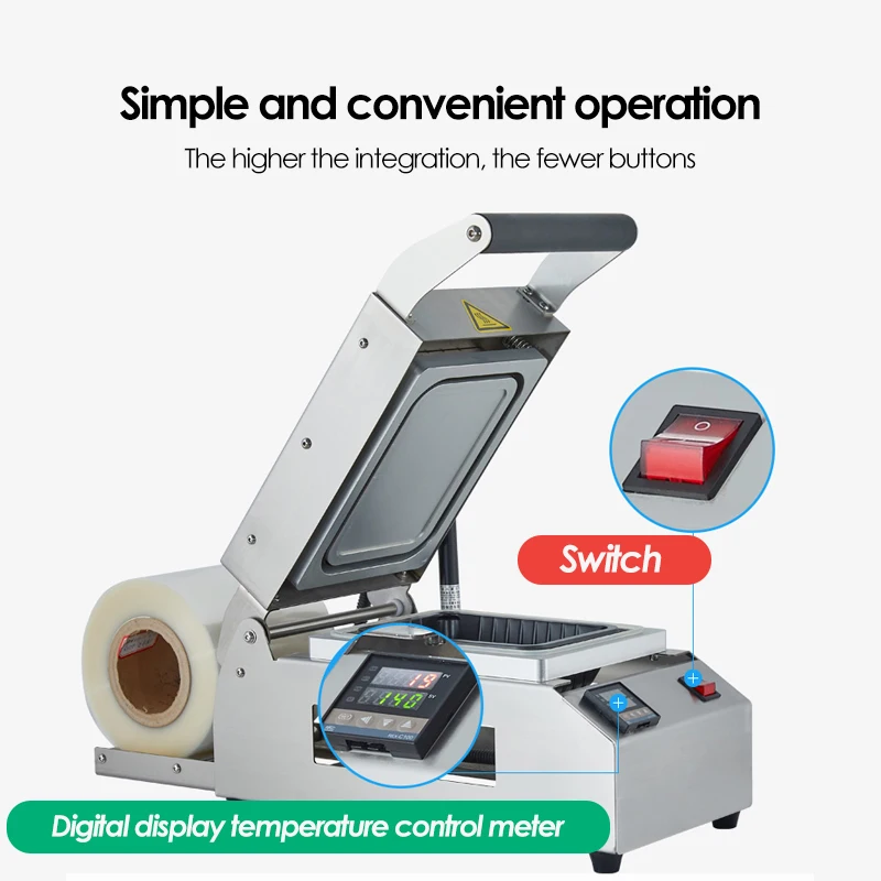 110 В/220 В коммерческий портативный вакуумный упаковщик ручной пресс упаковочная машина одноразовая пластиковая упаковочная машина для ланч-бокса