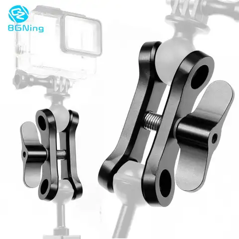 BGNING Aluminum Upgrade Extended Butterfly Clip 1inch Ball Head Clamp CNC Diving Waterproof for GoPro SLR Underwater Photography
