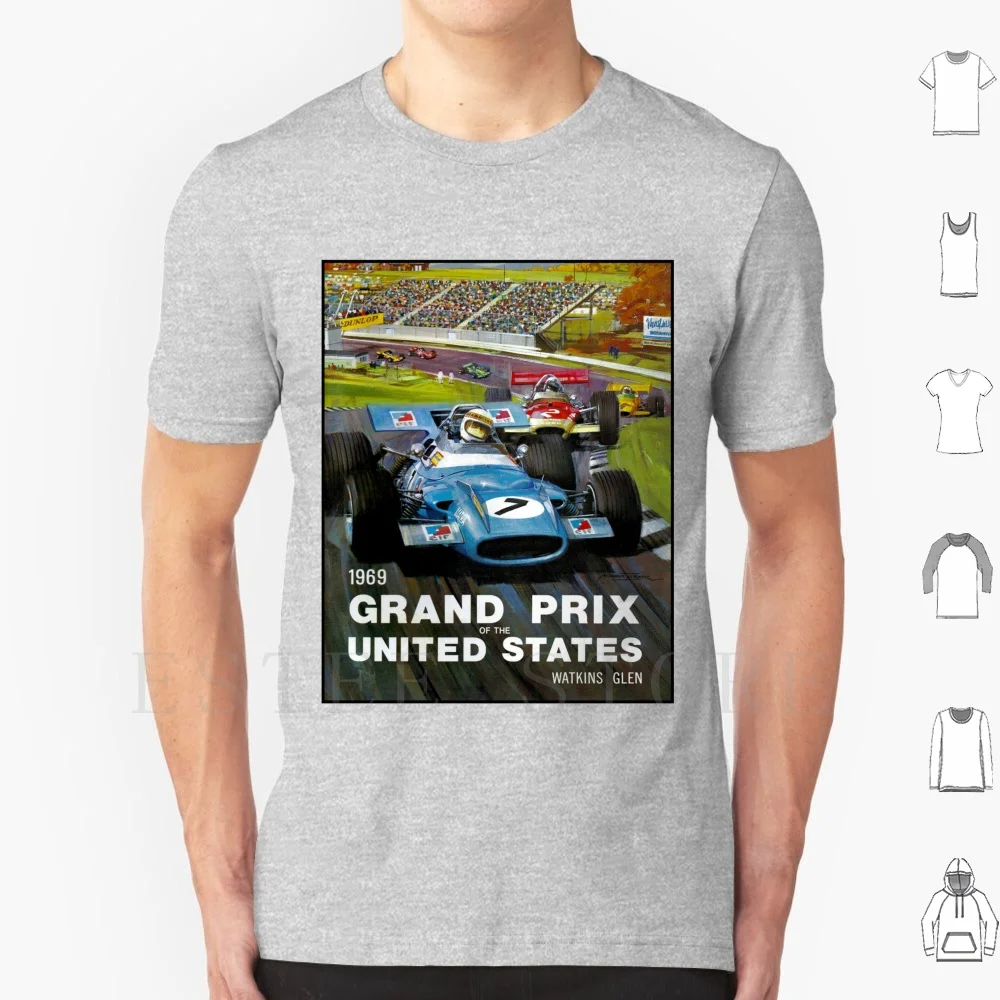 United States Grand Prix : Watkins Glen Print T Shirt Men Cotton 6xl United States Grand Prix Watkins Glen Flags Racing