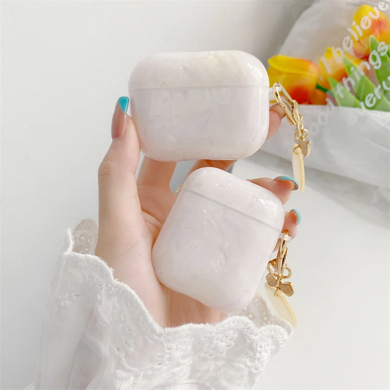 Lurxury Stylish Shell Pattern Soft Earphone Case For Airpods 1 2 Bluetooth Headest Protective Cover For Airpods Pro Case