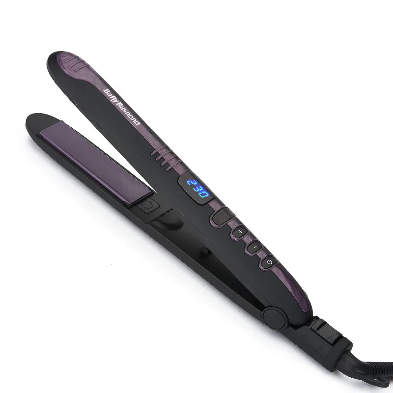 

2 IN 1 Professional Hair Straightener Ceramic Plate LCD Display Flat Iron De Cabello Planchas Hair Curler Iron Styling Tools