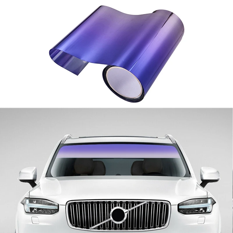 Car Tinting Film Top Front Windshield Foil Solar Protection Gradient 20X150cm