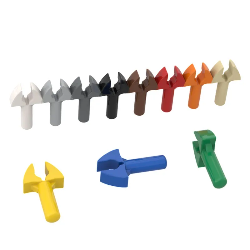 10pcs Compatible MOC Brick Parts 48729b Bar 1L with Clip Mechanical Claw Building Block Particle DIY Kid Brain Toy Birthday Gift