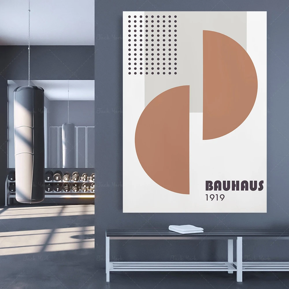 

Bauhaus 1919 года, ретро постер геометрической формы, Современный художественный постер Bauhaus, художественный постер минимальной формы, немецкий постер, современное искусство, Inst