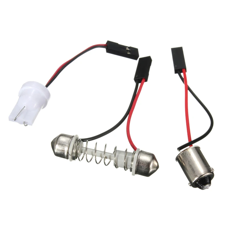 Promotion! 501 BA9S Festoon Dome Interior 36 LED COB Adapter Panel Light Bulb DC12V Pure White