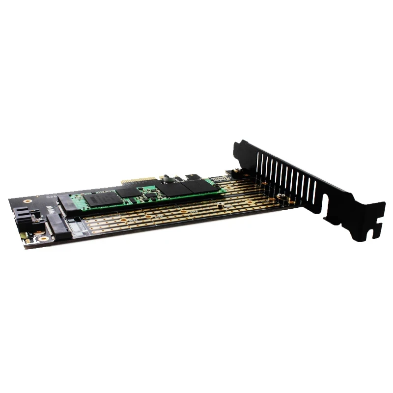 M.2 NVMe SSD NGFF untuk PCIE X4 Adaptor M Kunci B Kunci Antarmuka Dual Kartu Suppor PCI Express 3.0 X4 2230-22110 Semua Ukuran M2 Converter