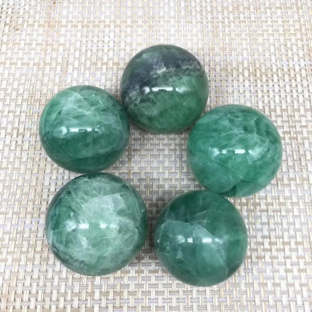 Natural green fluorite crystals ball sphere quartz minerals healing ball for home decoration