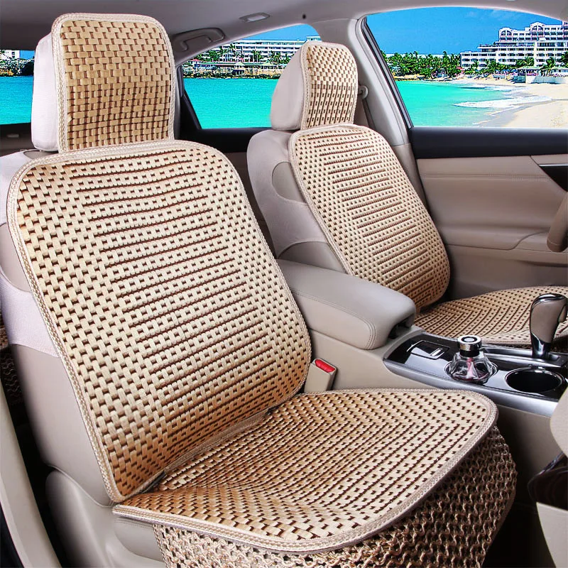 1PCS Car Seat Cover,Luxury Car Seat Cushion Hand-woven Ice Silk Car Seat Cover Summer Front Seat Universal Car Seat Cushion