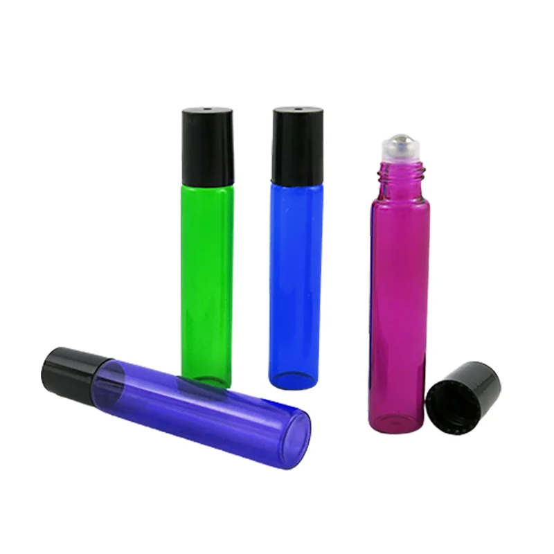 500 x 10ml Small roll on roller bottles for essential oils 10cc  roll-on refillable perfume bottle deodorant containers